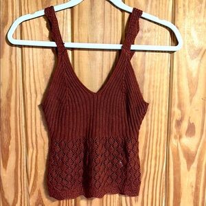 Derek & Heart Brown Knit Women's Top Size Small